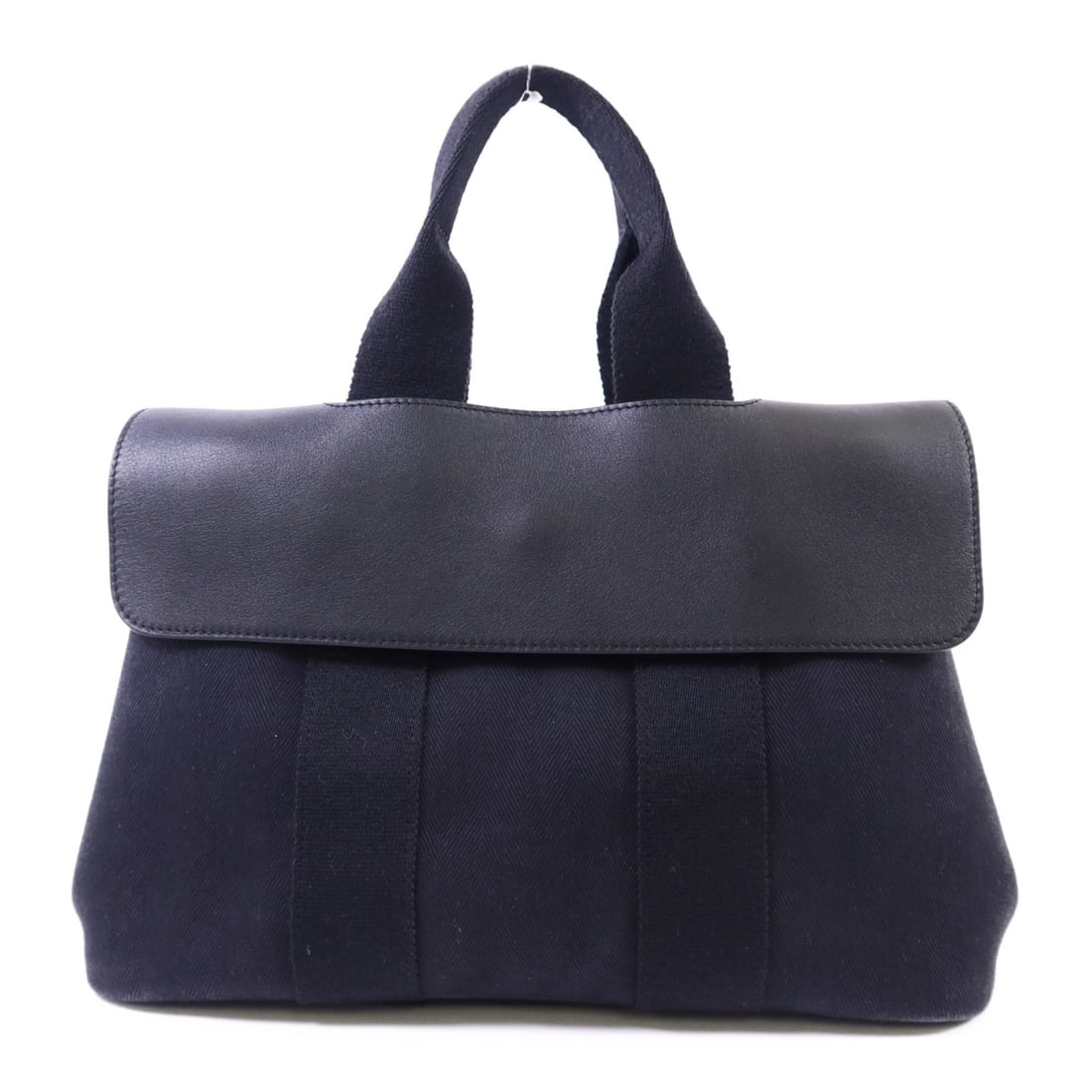 Hermes Valparaiso PM Black Canvas Handbag with Silver Hardware (1 of 18)