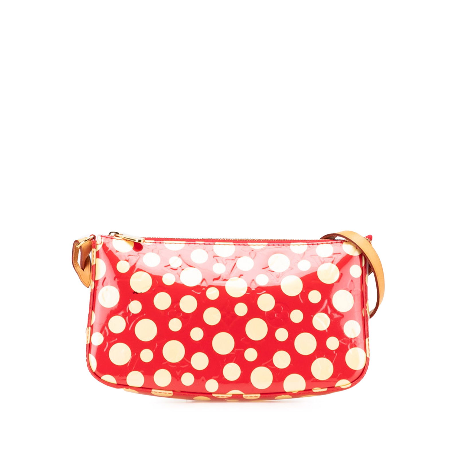 Louis Vuitton Yayoi Kusama Monogram Vernis Dots Infinity Pochette Accessoires Red Leather Bag: Louis Vuitton Yayoi Kusama Monogram Vernis Dots Infinity Pochette Accessoires Red Leather Bag The Louis Vuitton Yayoi Kusama Monogram Vernis Dots Infinity Pochette Accessoires is a stunning accessory