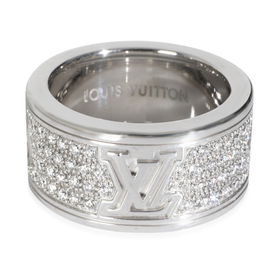 Louis Vuitton Les Gastons Large 18k White Gold Diamond Ring 1.20ct (1 of 3)