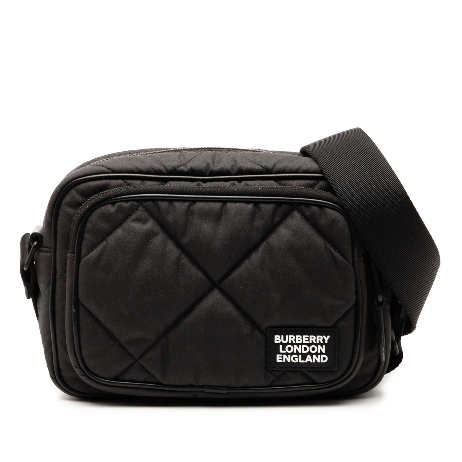 Burberry Quilted Nylon Paddy Crossbody Bag Black Italy (1 of 7)