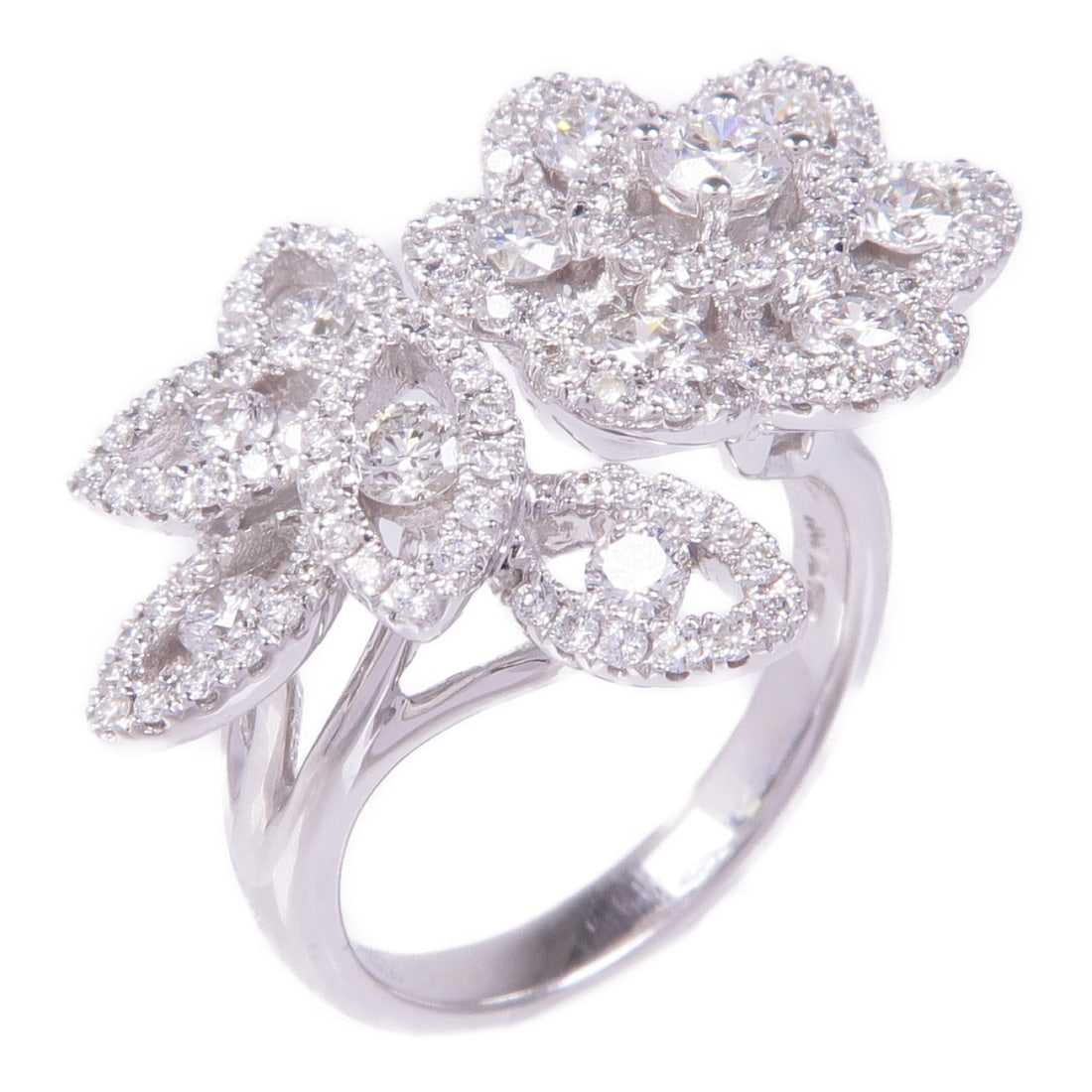 JEWELRY 18K White Gold Diamond Ring Size 5.75 (1 of 8)