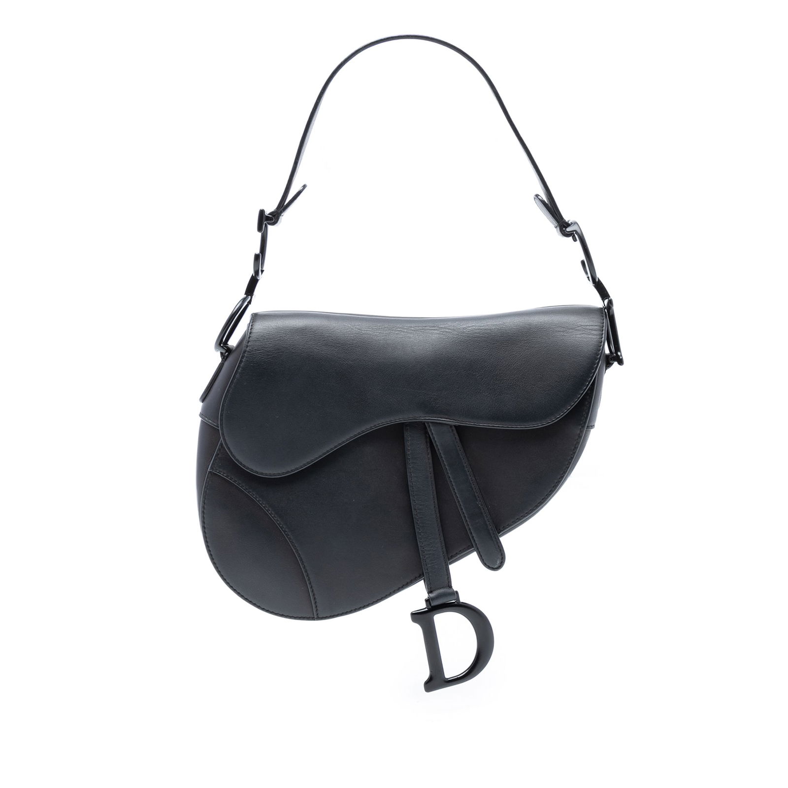 Black Dior Saddle Bag Ultra Matte Calfskin Leather Handbag (1 of 7)