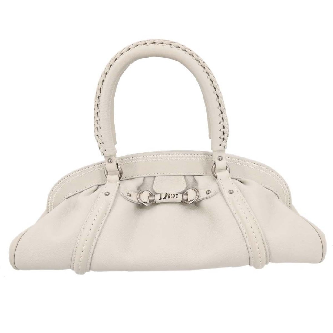 Christian Dior Off-white Leather Handbag 14 x 5 x 6 Italy (1 of 10)