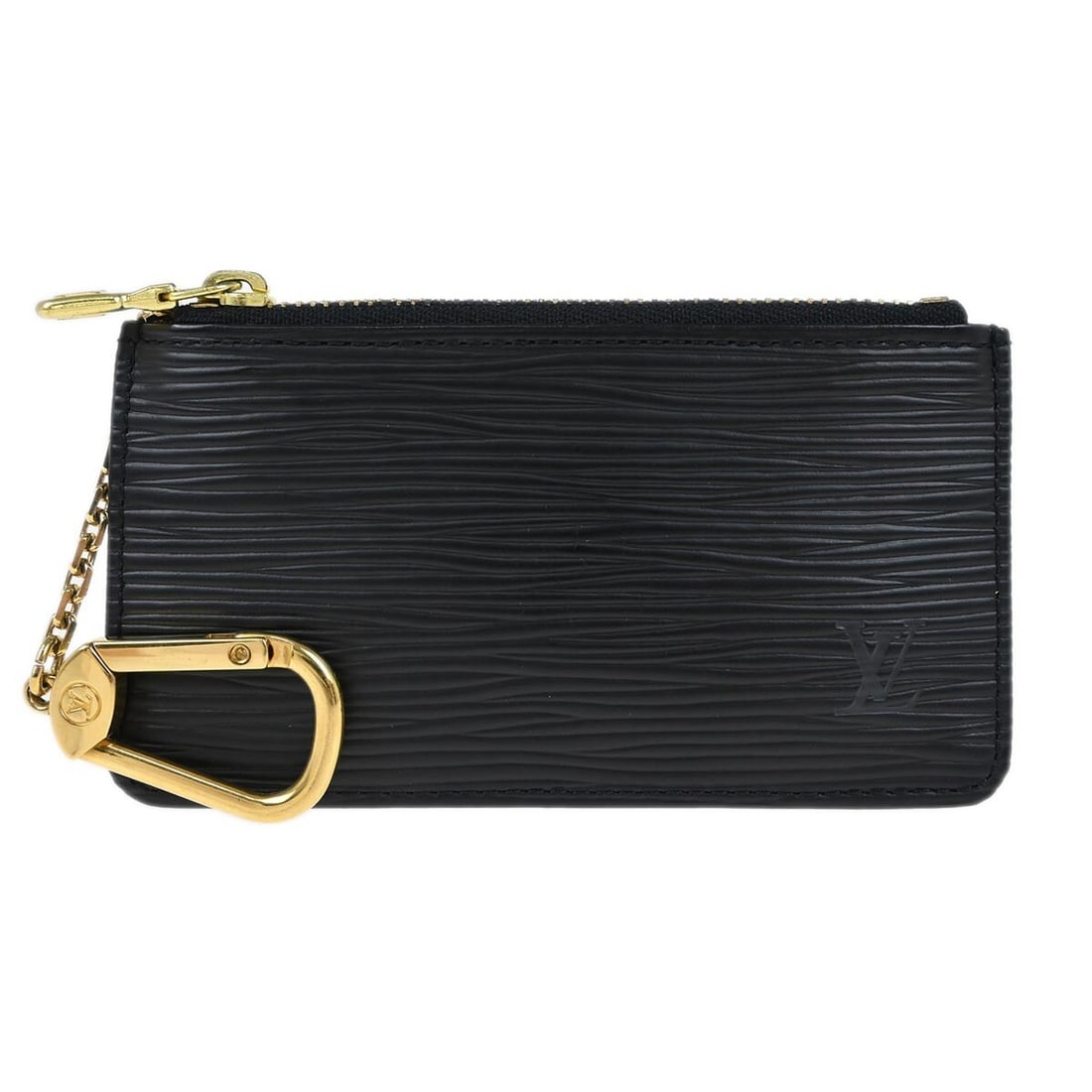 Louis Vuitton Black Epi Leather Pochette Cles Coin Purse M63802 (1 of 7)