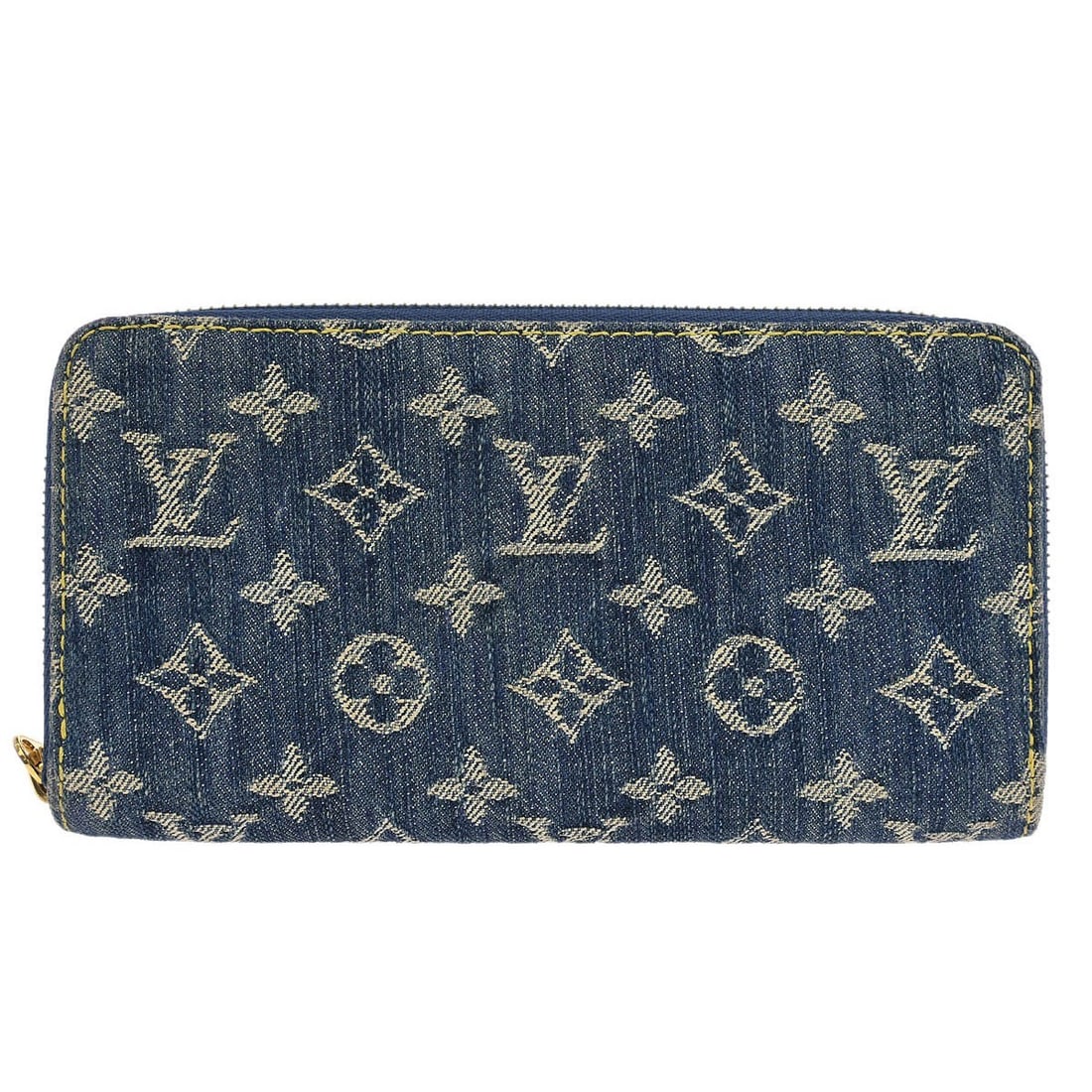 Louis Vuitton Blue Monogram Denim Zippy Wallet M95341 Vintage (1 of 7)