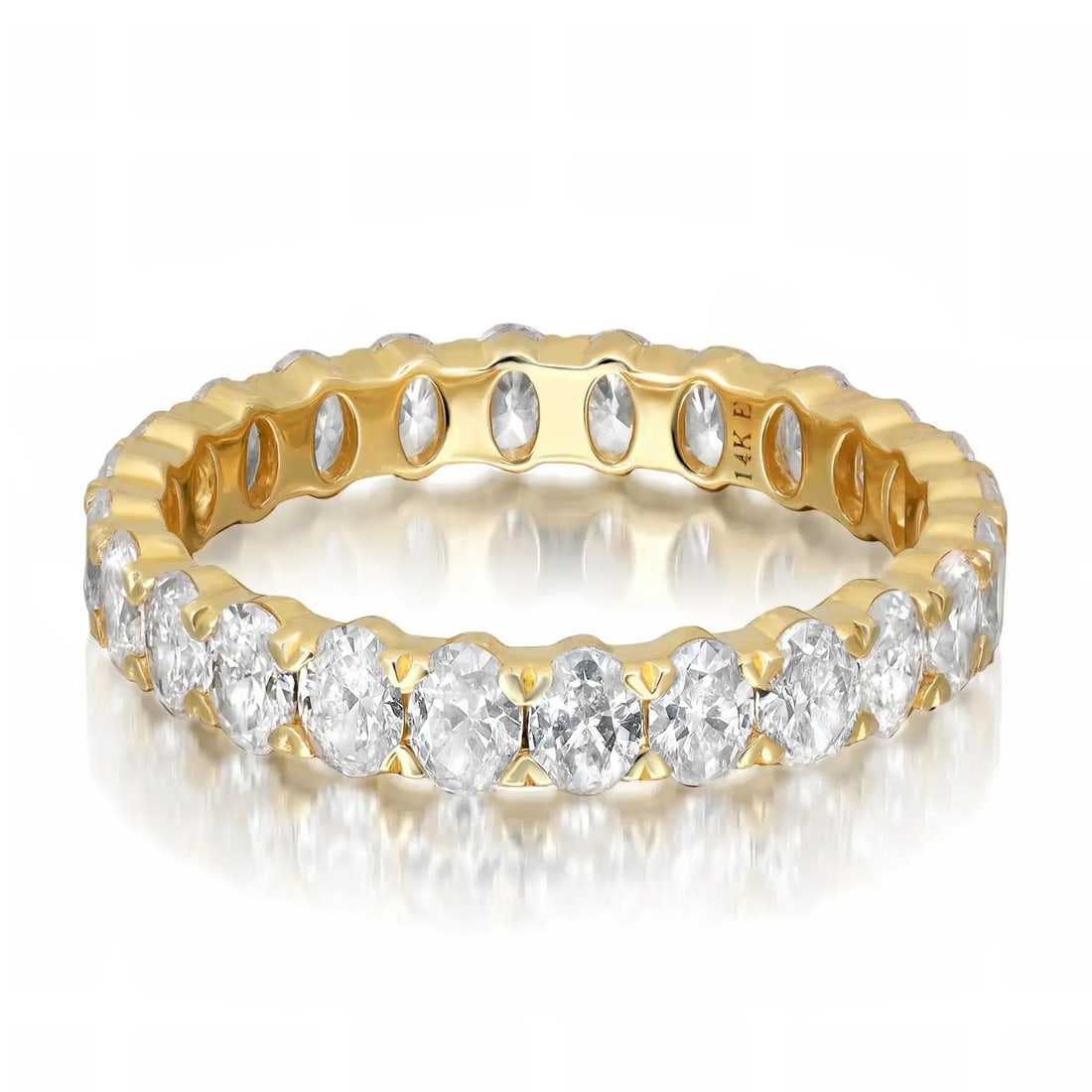 Rachel Koen 14K Yellow Gold Lab Grown Diamond Eternity Band Ring 2.14Ctw Size 7 (1 of 4)