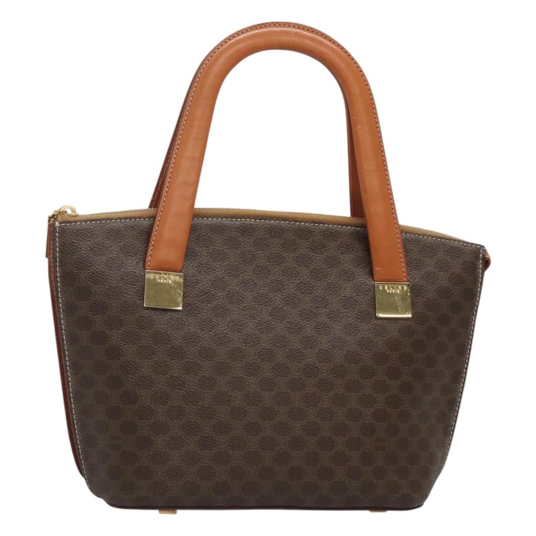 Brown Macadam Pattern Handbag by Celine (1 of 1)