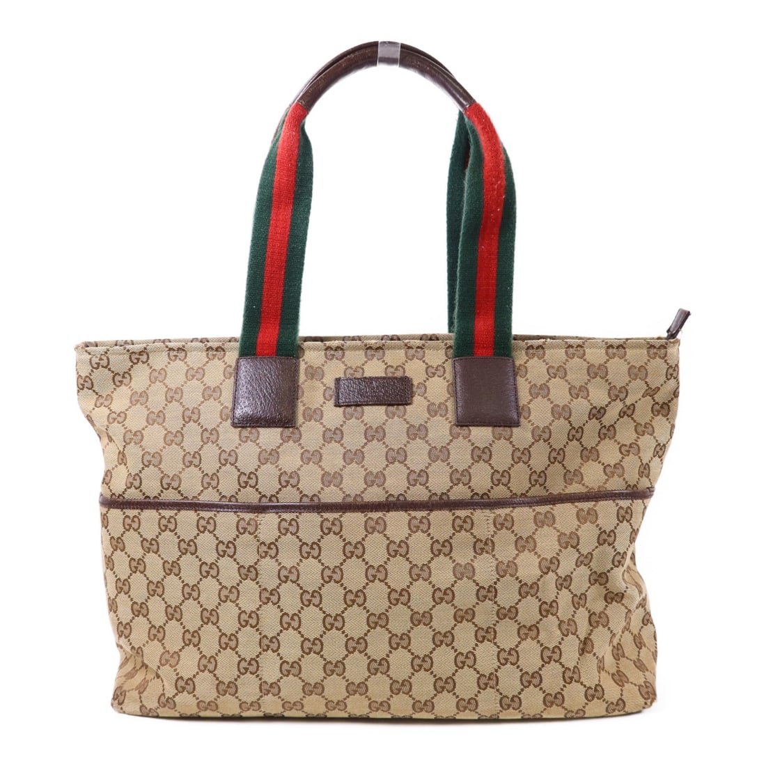 GUCCI GG Canvas Tote Bag Brown Shoulder Bag 155524 Italy (1 of 18)