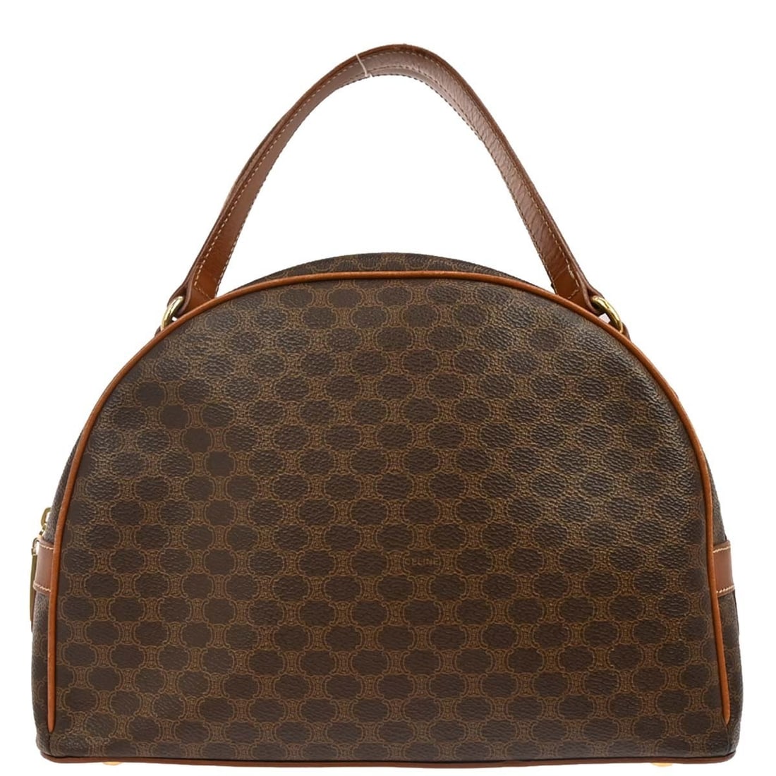 Brown Leather Top Handle Bag by Celine Macadam MC99/2 (1 of 10)