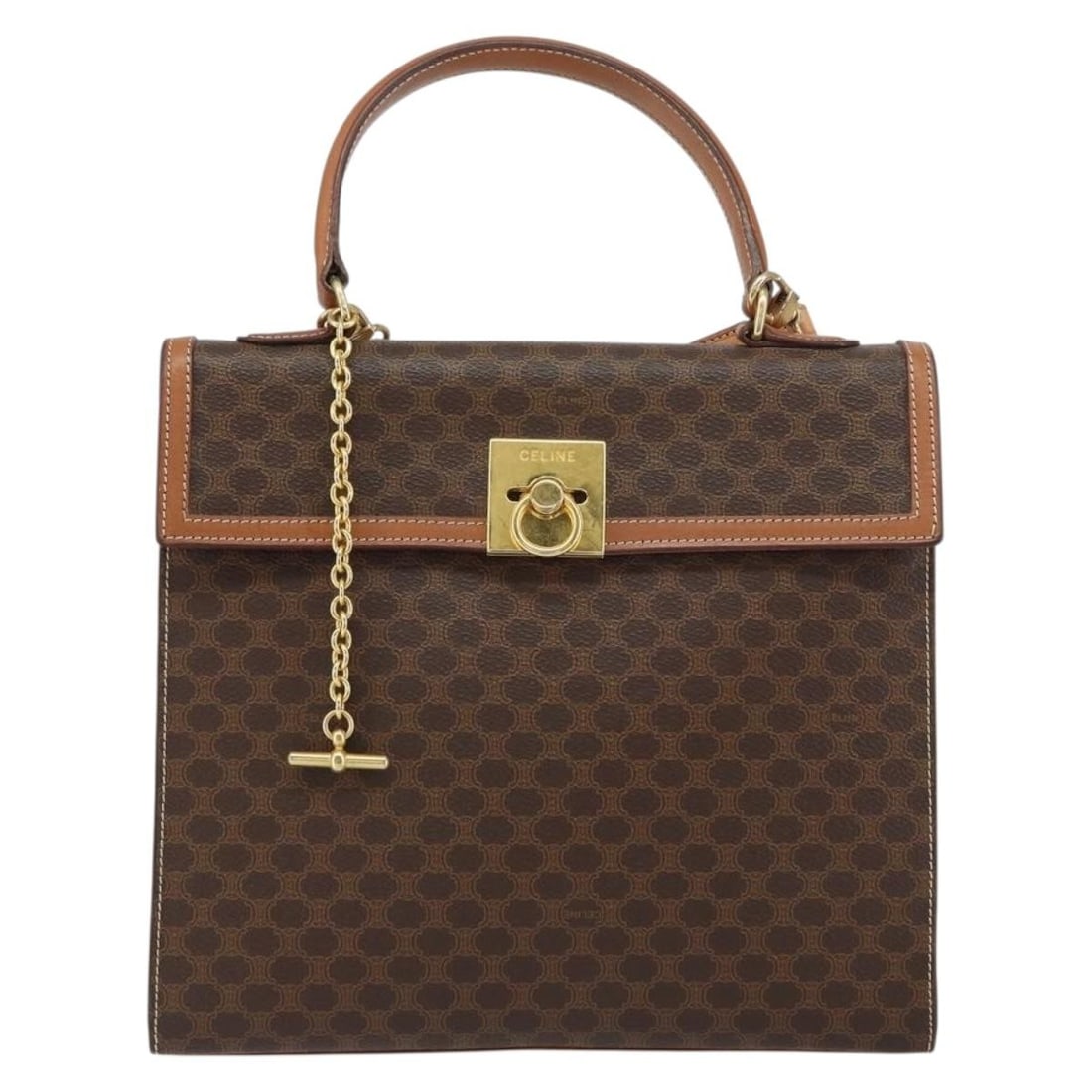 Vintage Macadam Shoulder Bag in Brown by Celine (1 of 2)