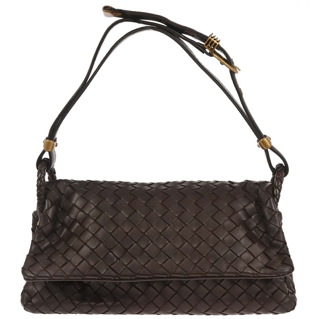 Brown Lambskin Top Handle Bag Bottega Veneta Intrecciato 162953 V00A2 2040 (1 of 10)