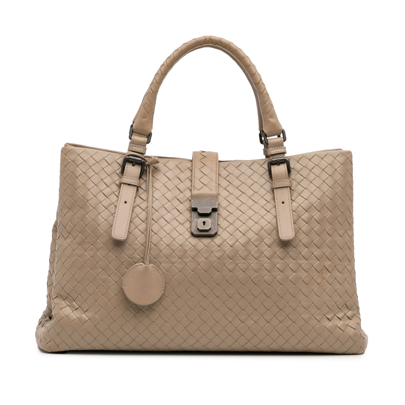 Bottega Veneta Medium Nappa Intrecciato Roma Tote Bag in Brown Leather (1 of 13)