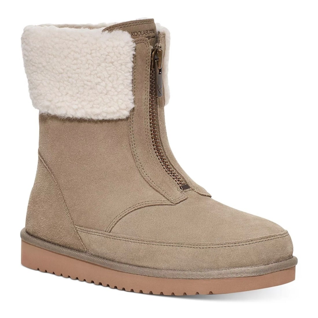KOOLABURRA BY UGG Women's Lytta Zip Booties Dune Suede Size 7: KOOLABURRA BY UGG Women's Lytta Zip Booties Dune Suede Size 7 Introducing the KOOLABURRA BY UGG Women's Lytta Zip Booties in Dune, Size 7. These stylish mid-calf booties feature a solid tan suede uppe