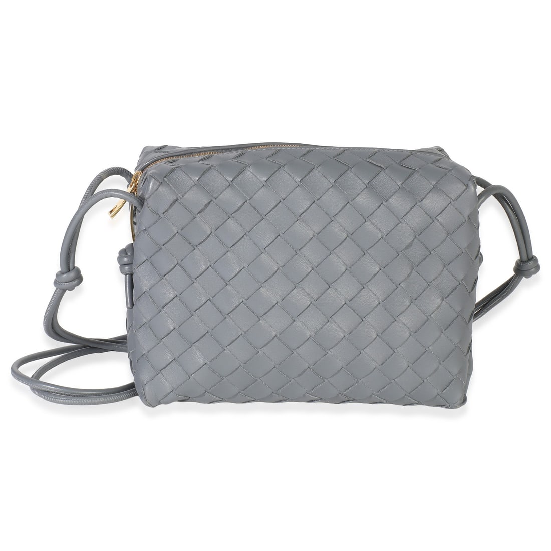 Bottega Veneta Small Loop Thunder Gray Nappa Intrecciato Shoulder Camera Bag (1 of 8)