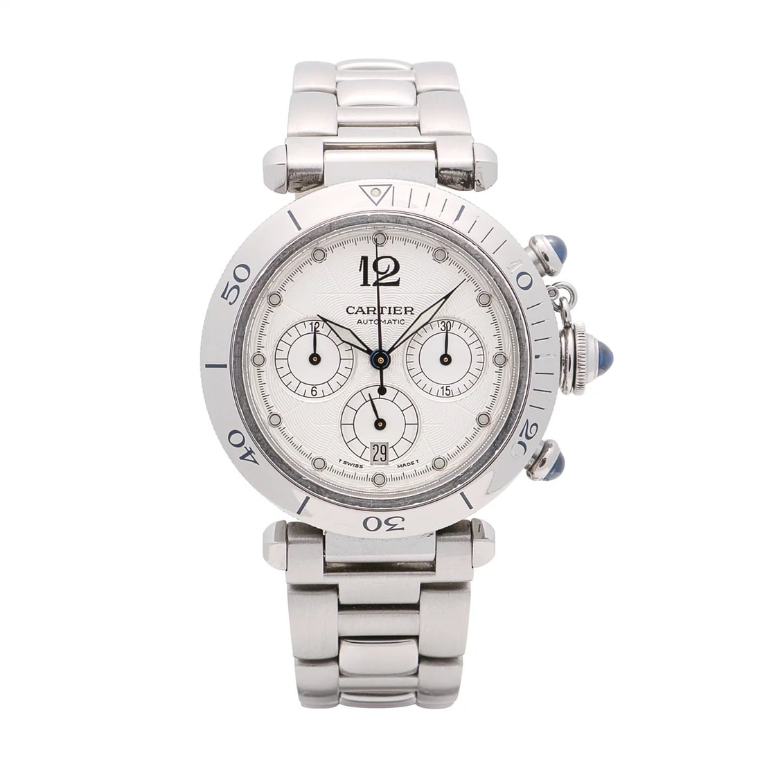 Pasha Reference 2113 Stainless Steel 38mm Watch with Silver Dial (1 of 4)