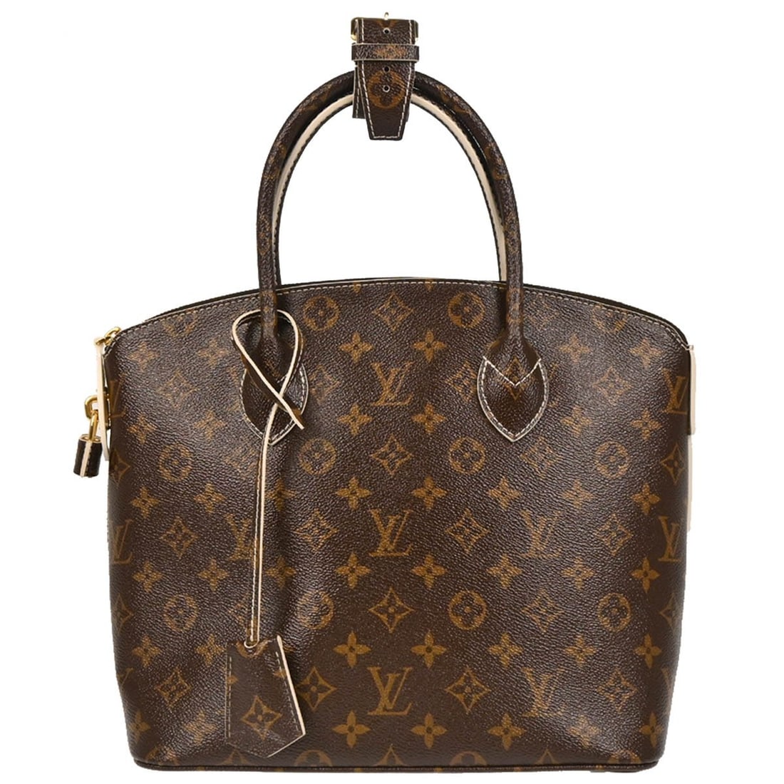 Louis Vuitton Vintage Shiny Monogram Lockit PM Handbag M40597 Brown Leather Lining (1 of 10)