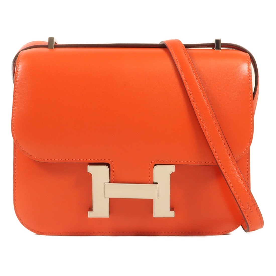 HERMES Constance Mini Shoulder Bag Calf Leather Rouge Tomate PHW (1 of 14)