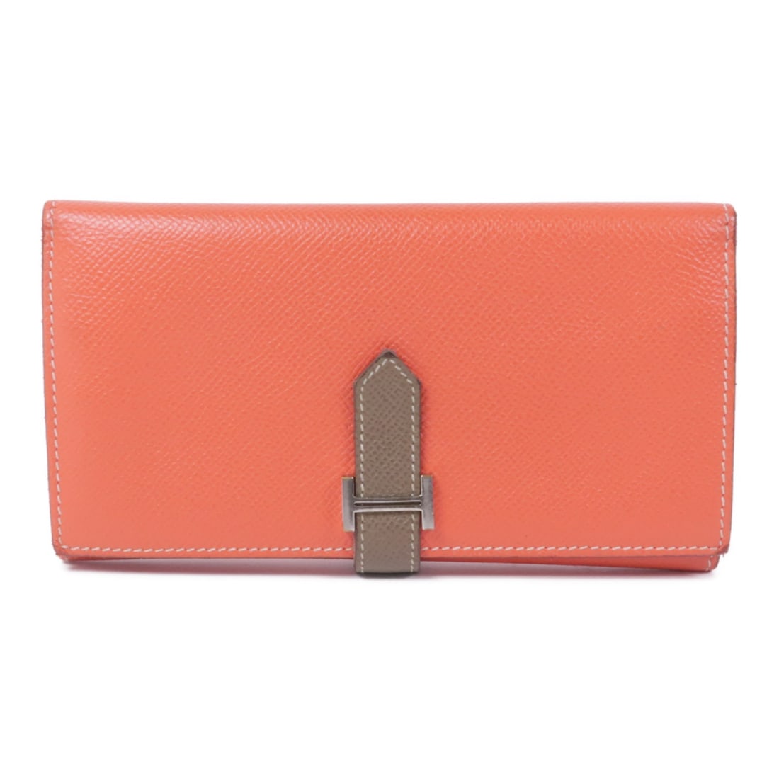 HERMES Bearn Tri-fold Wallet Epsom Leather Rouge Casaque (1 of 15)