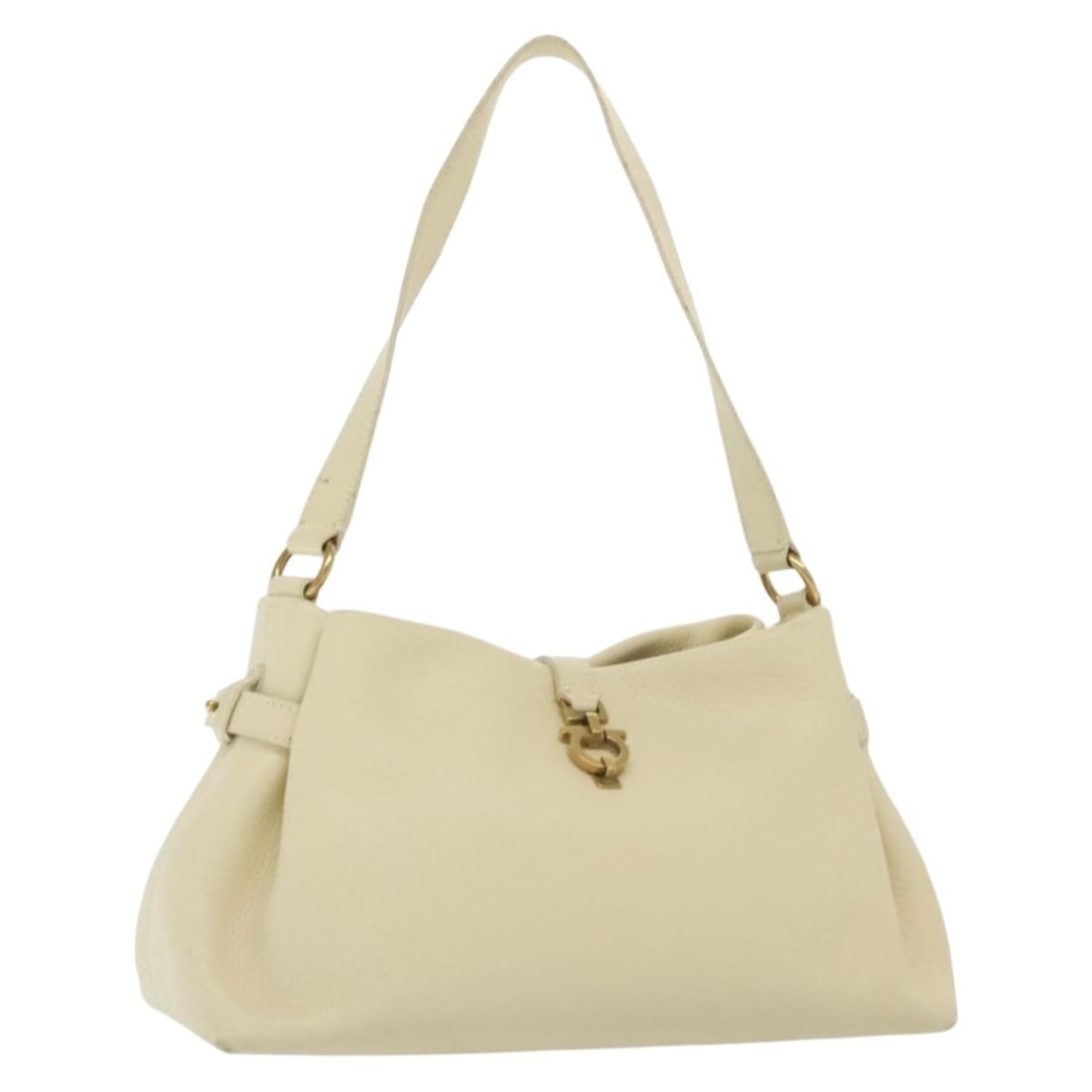 Gancini White Shoulder Bag by Salvatore Ferragamo (1 of 1)