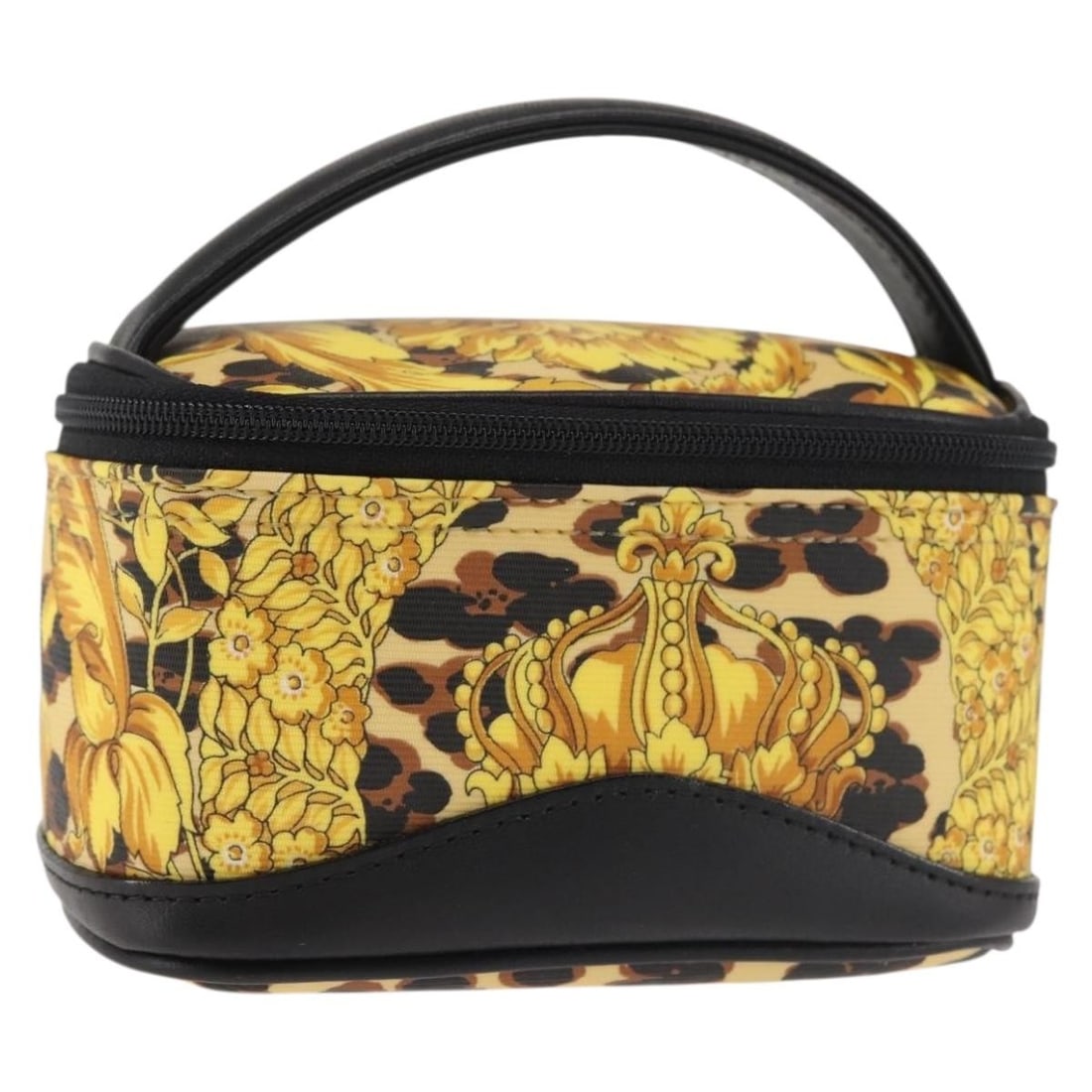 Gianni Versace Yellow Gold PVC Leather Cosmetic Pouch Auth BA5833 (1 of 18)