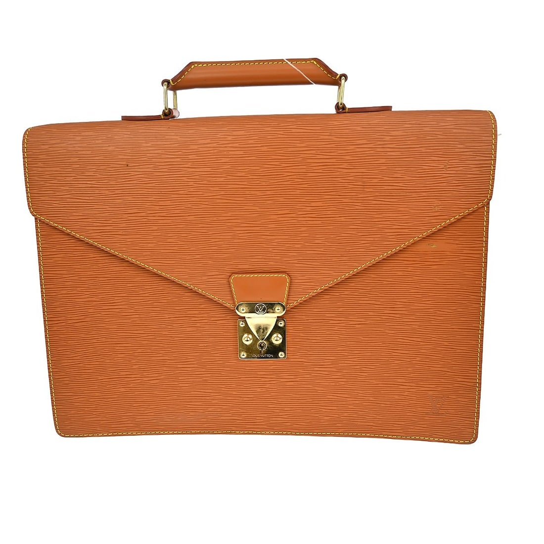 Louis Vuitton Epi Leather Briefcase Brown M54428 Top Handle Bag (1 of 12)