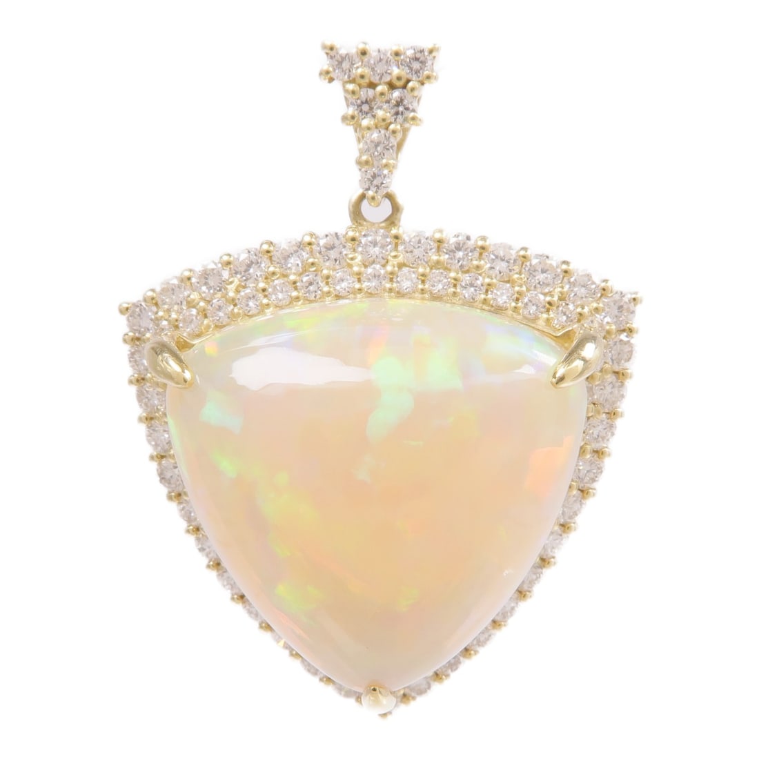 Opal and Diamond Pendant Top in 18K Yellow Gold (1 of 7)