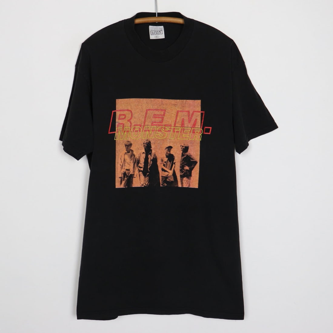 Vintage 1995 R.E.M. Monster T-Shirt Black 100% Cotton Collectible (1 of 8)