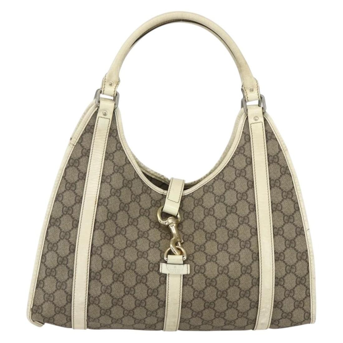Gucci Joy Beige Canvas Shoulder Purse with Leather Trim (1 of 2)