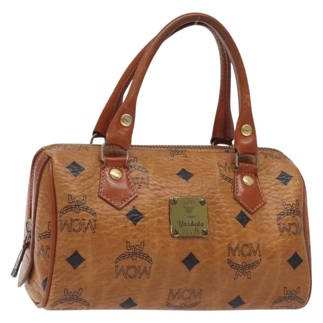 Brown Visetos Satchel Bag by MCM (1 of 1)
