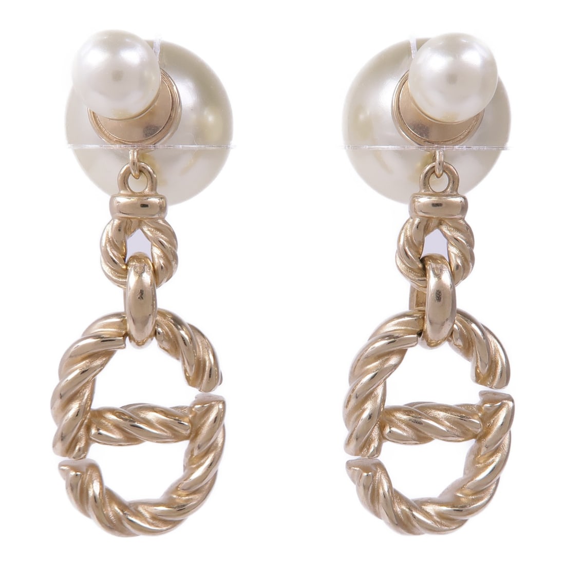 Dior Pierced Earrings White Metal Accessories (1 of 7)