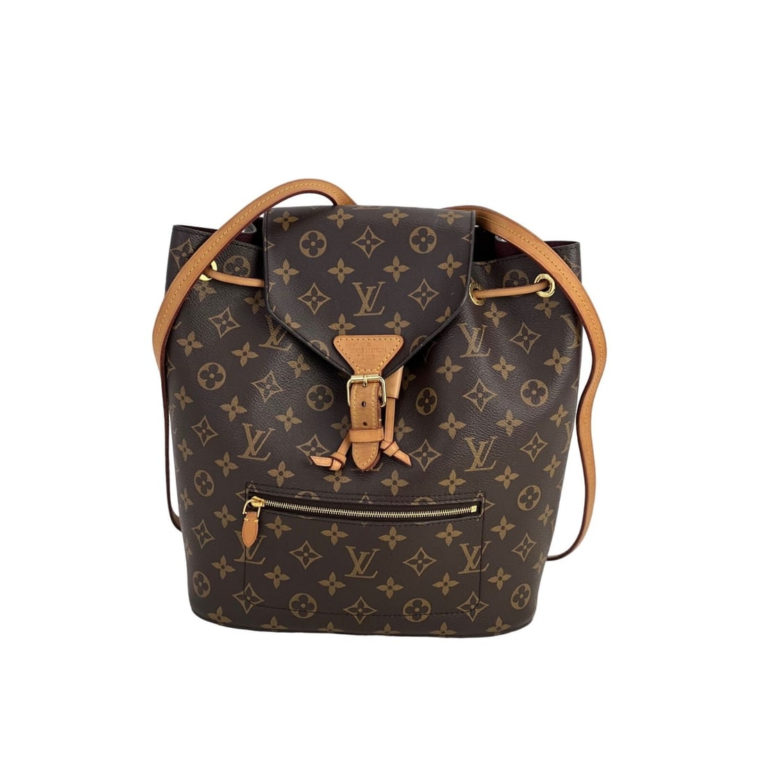 LOUIS VUITTON Montsouris NM Monogram Canvas Backpack with Adjustable Straps: LOUIS VUITTON Montsouris NM Monogram Canvas Backpack with Adjustable Straps Elevate your style with this LOUIS VUITTON Montsouris NM Monogram Canvas Backpack. Crafted from durable coated canvas, this