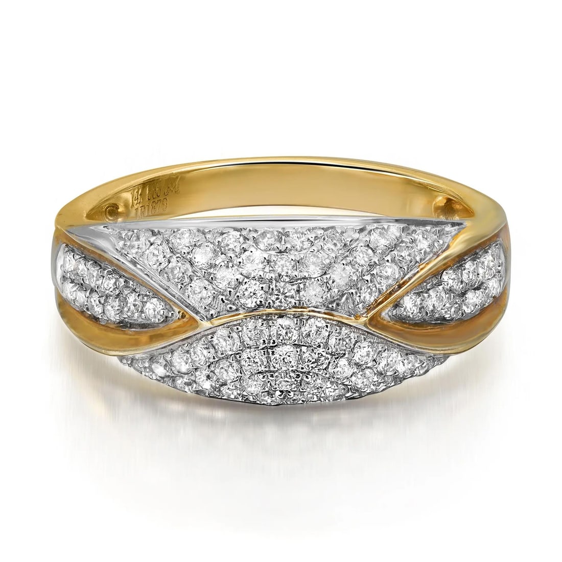 Rachel Koen 0.60CTW Round Diamond Band Ring 14K Yellow Gold Adjustable Size 7.5: Rachel Koen 0.60CTW Round Diamond Band Ring 14K Yellow Gold Adjustable Size 7.5 Experience elegance with this stunning diamond band ring crafted in highly polished 14K yellow gold. Featuring a total o