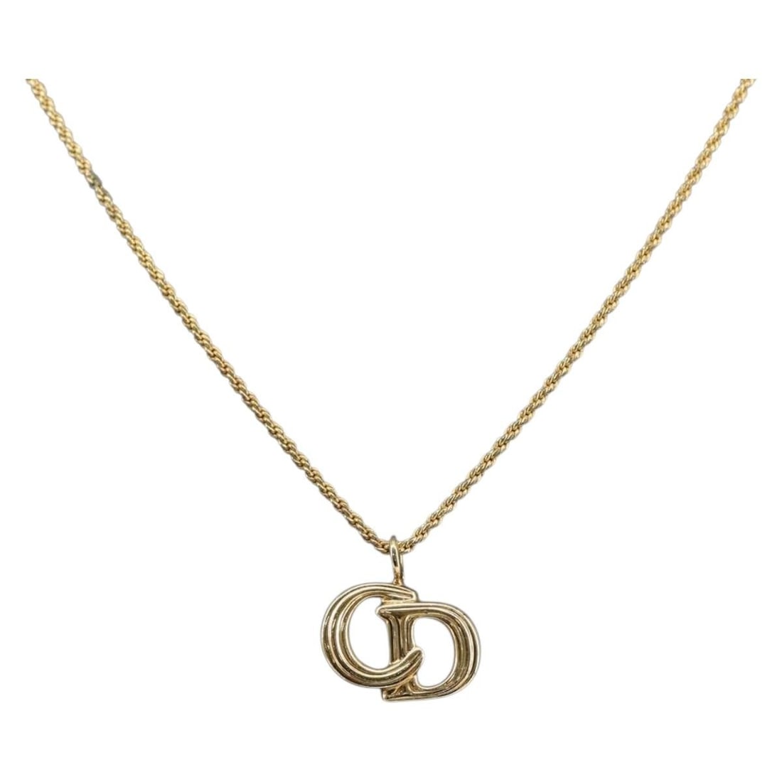 Christian Dior Gold Metal Necklace Made in Germany (1 of 18)