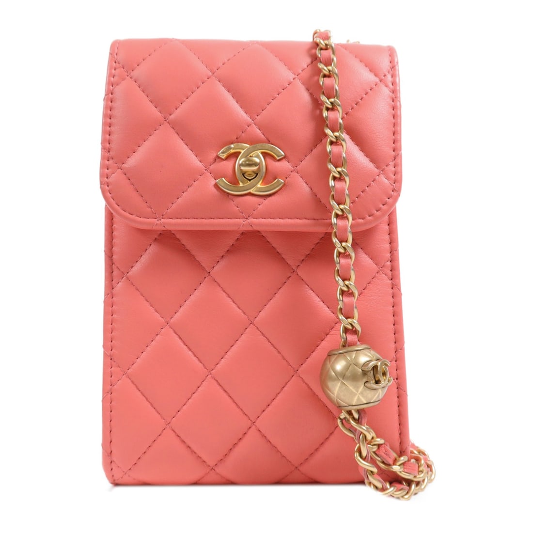 CHANEL Pink Lambskin GHW Chain Shoulder Bag AP1448 (1 of 15)