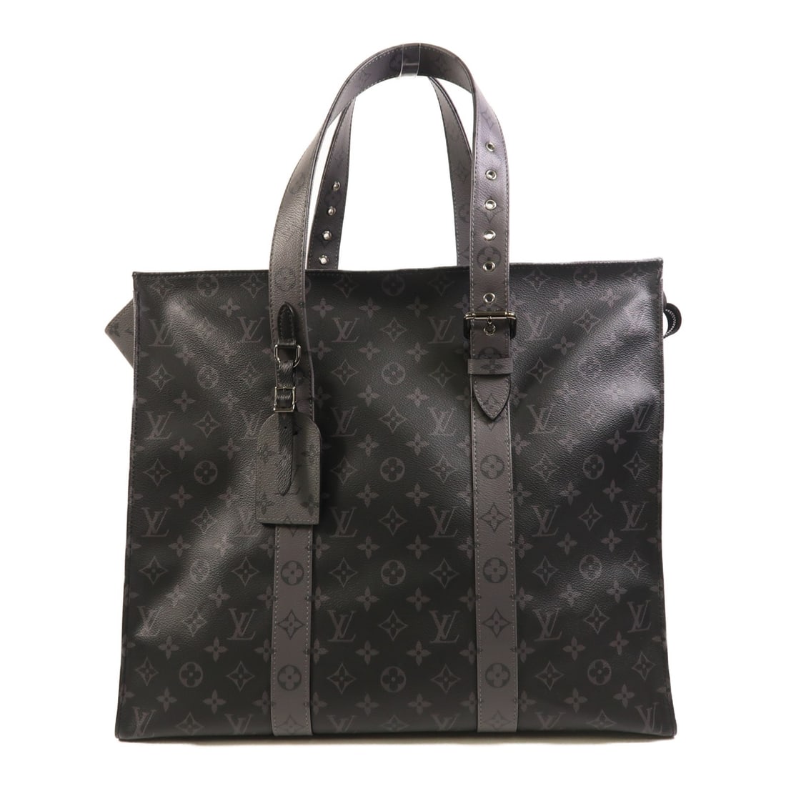 Louis Vuitton Monogram Eclipse Cabas Zippe Black Shoulder Bag M45379 SHW (1 of 17)