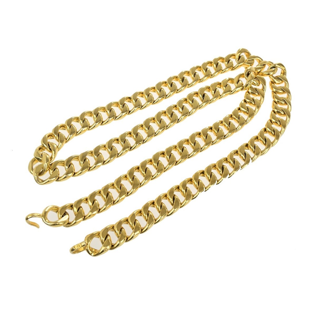 Chunky Chain-Link Belt with CC Charm by Chanel Gold Tone (1 of 1)