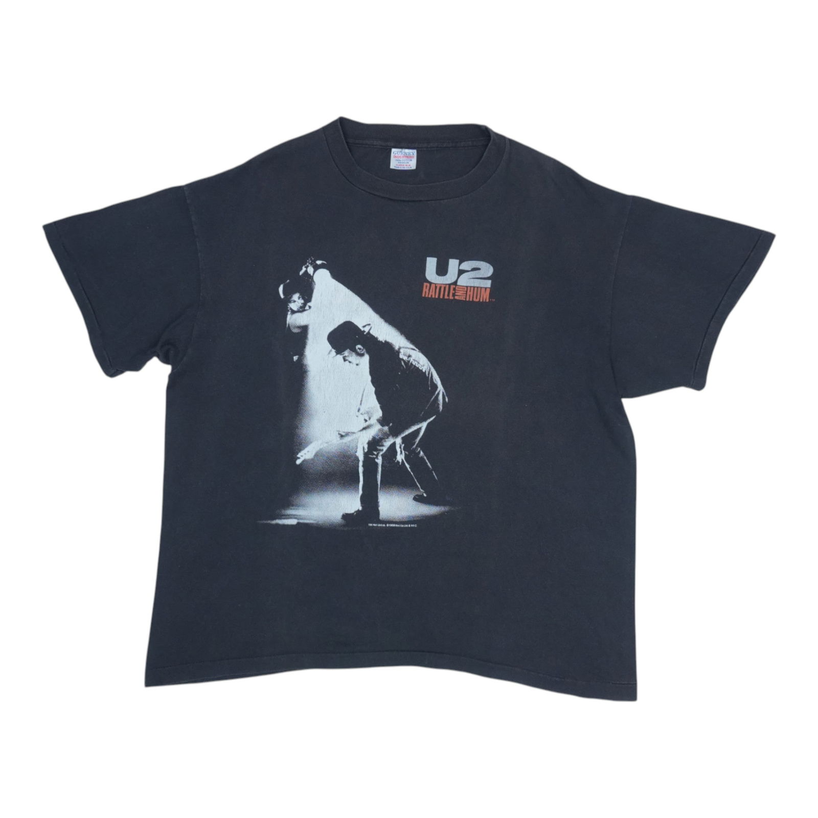 Vintage 1988 U2 Rattle & Hum Black Cotton Shirt XL (1 of 5)