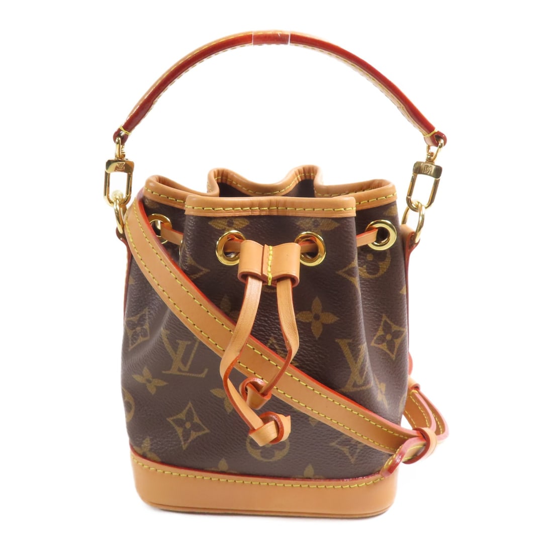 Louis Vuitton Nano Noe 2way Handbag M81266 Monogram Brown: Louis Vuitton Nano Noe 2way Handbag M81266 Monogram Brown Introducing the Louis Vuitton Nano Noe 2way Handbag, a stunning accessory that blends functionality with luxury. Crafted from durable PVC coat