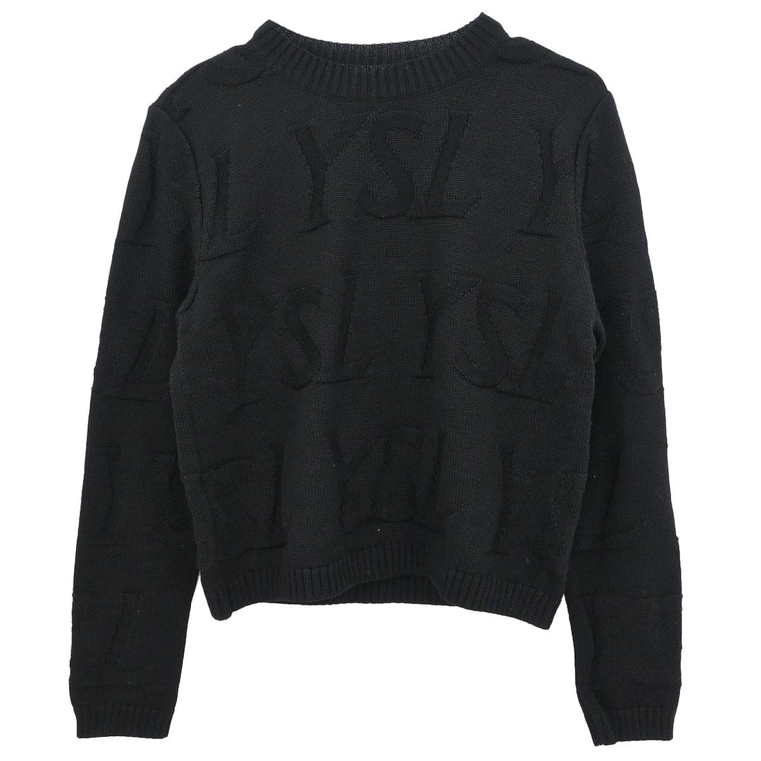 Yves Saint Laurent Wool Long Sleeve Black Top Size M (1 of 10)