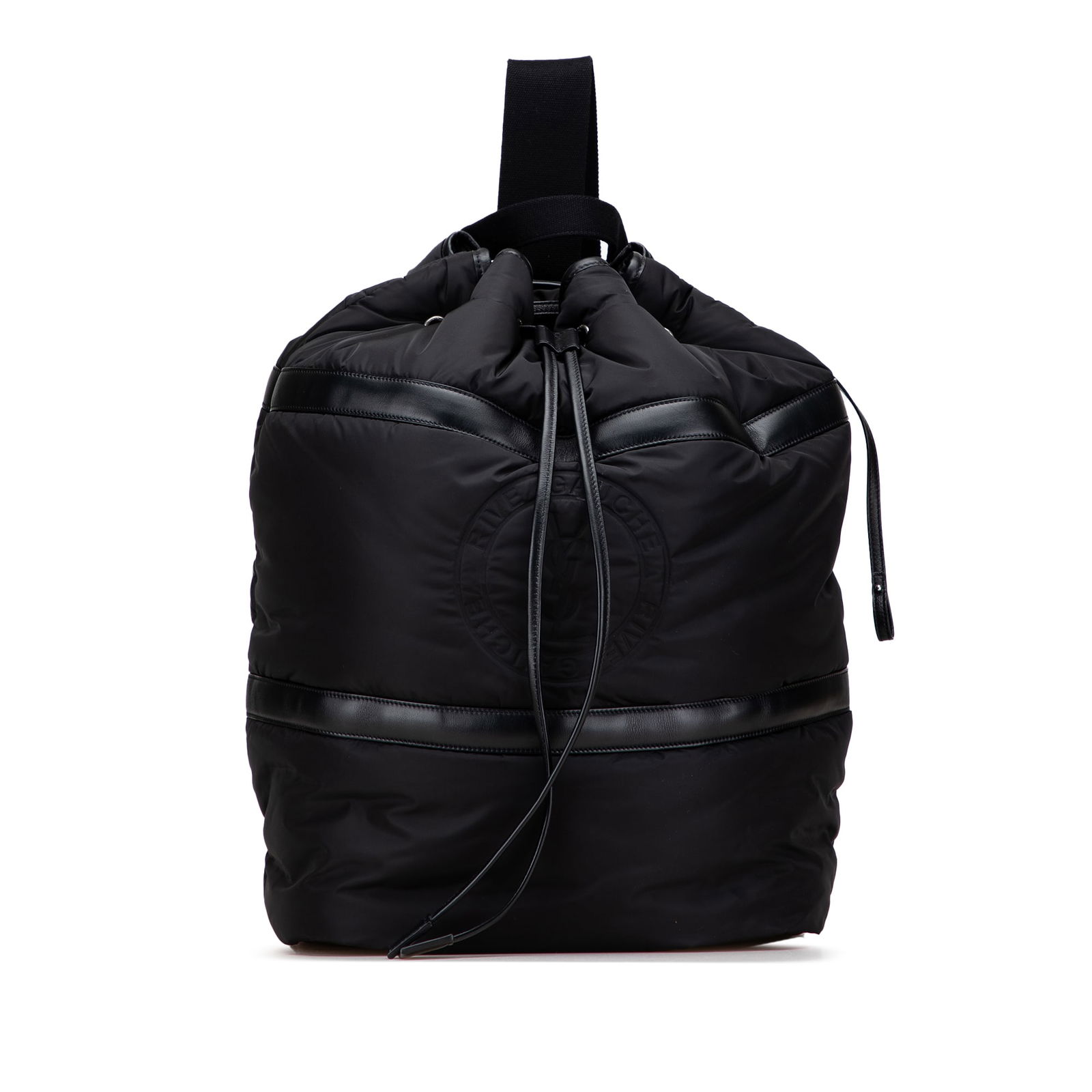 Saint Laurent Black Nylon Rive Gauche Drawstring Backpack (1 of 11)