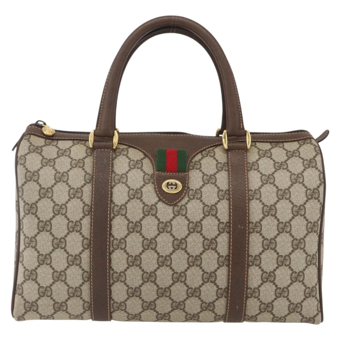 Gucci Beige Boston Bag with Interlocking G Vintage Style (1 of 2)