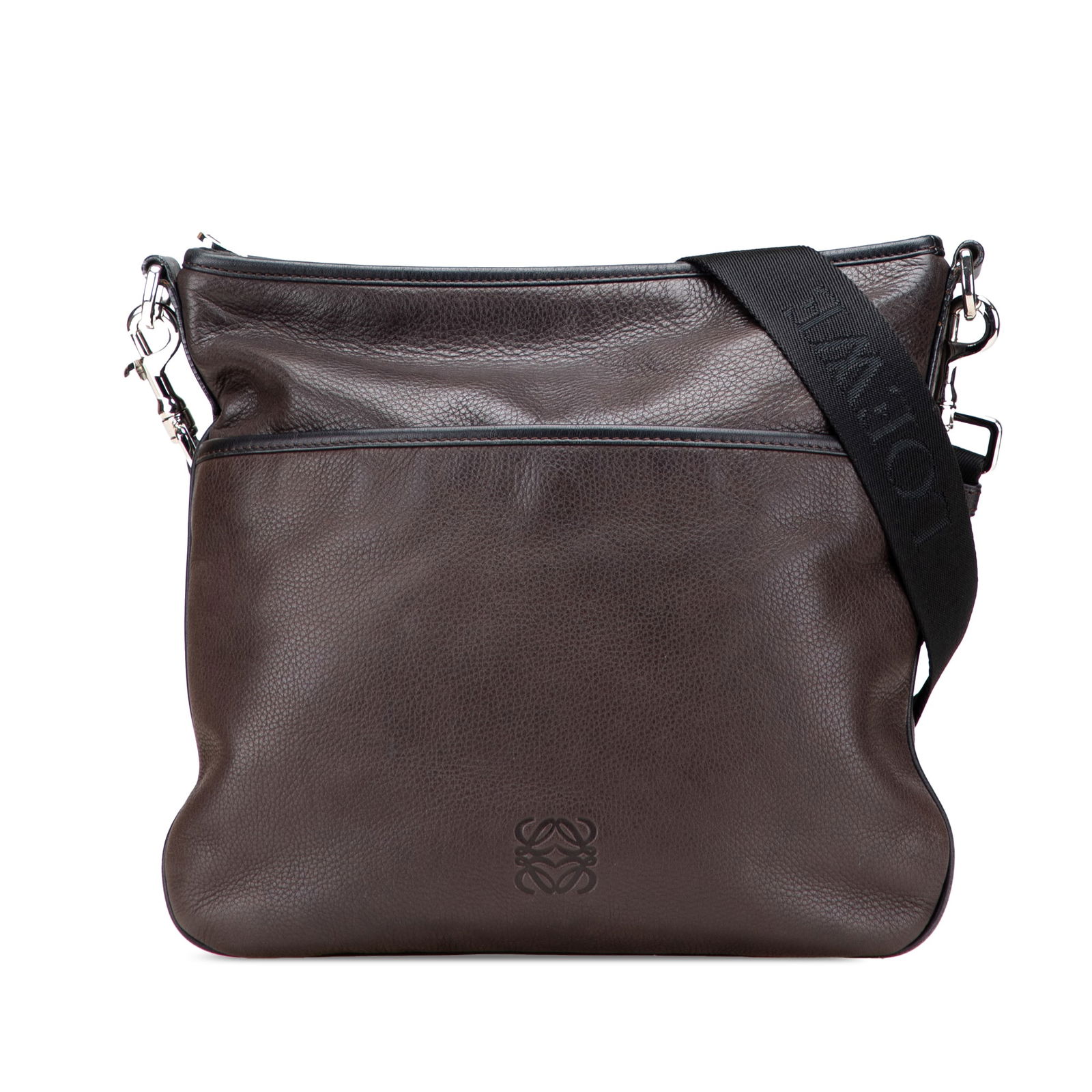 LOEWE Anagram Brown Leather Crossbody Messenger Bag (1 of 13)