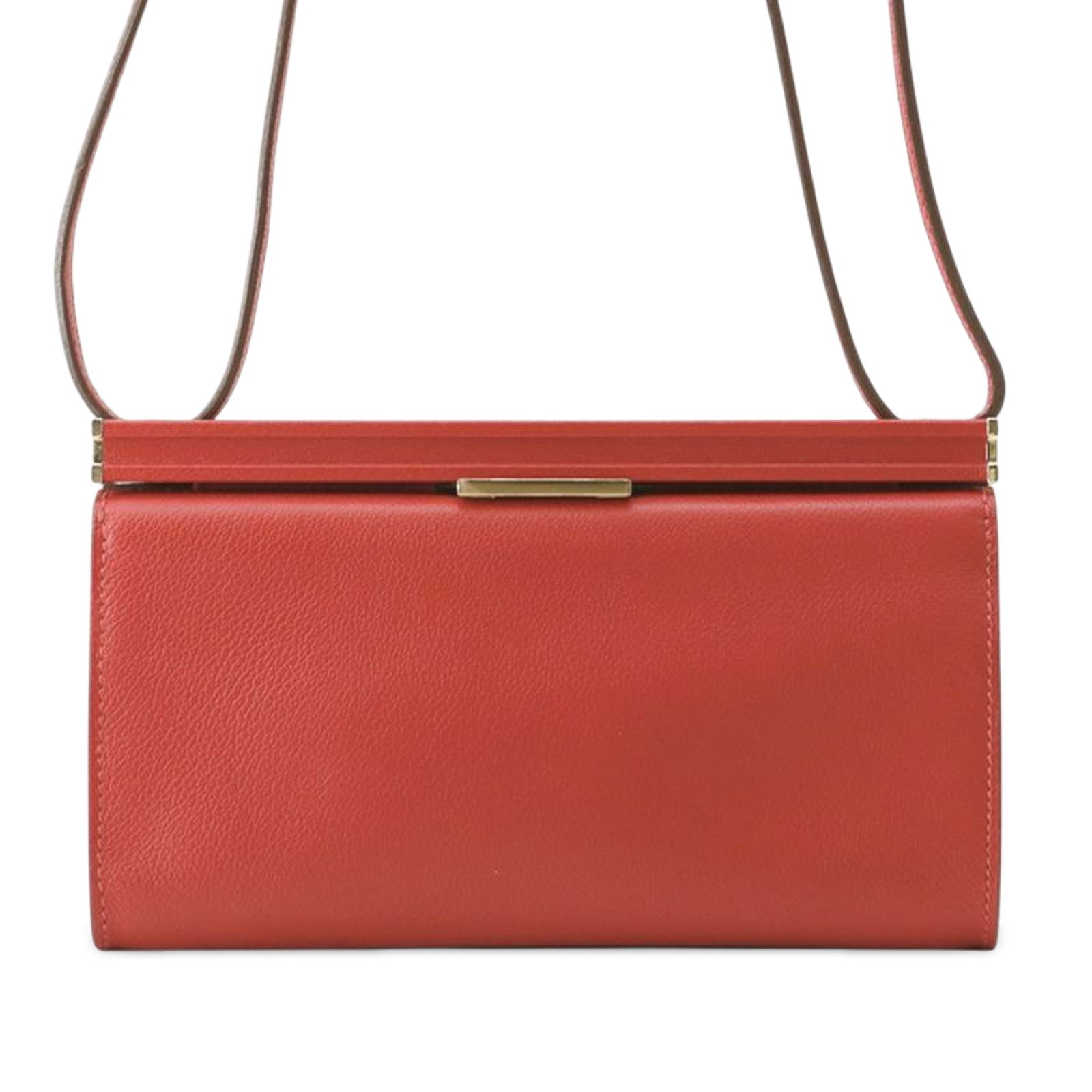Hermes Evergrain Clic H 21 Red Leather Bag with Adjustable Strap (1 of 13)