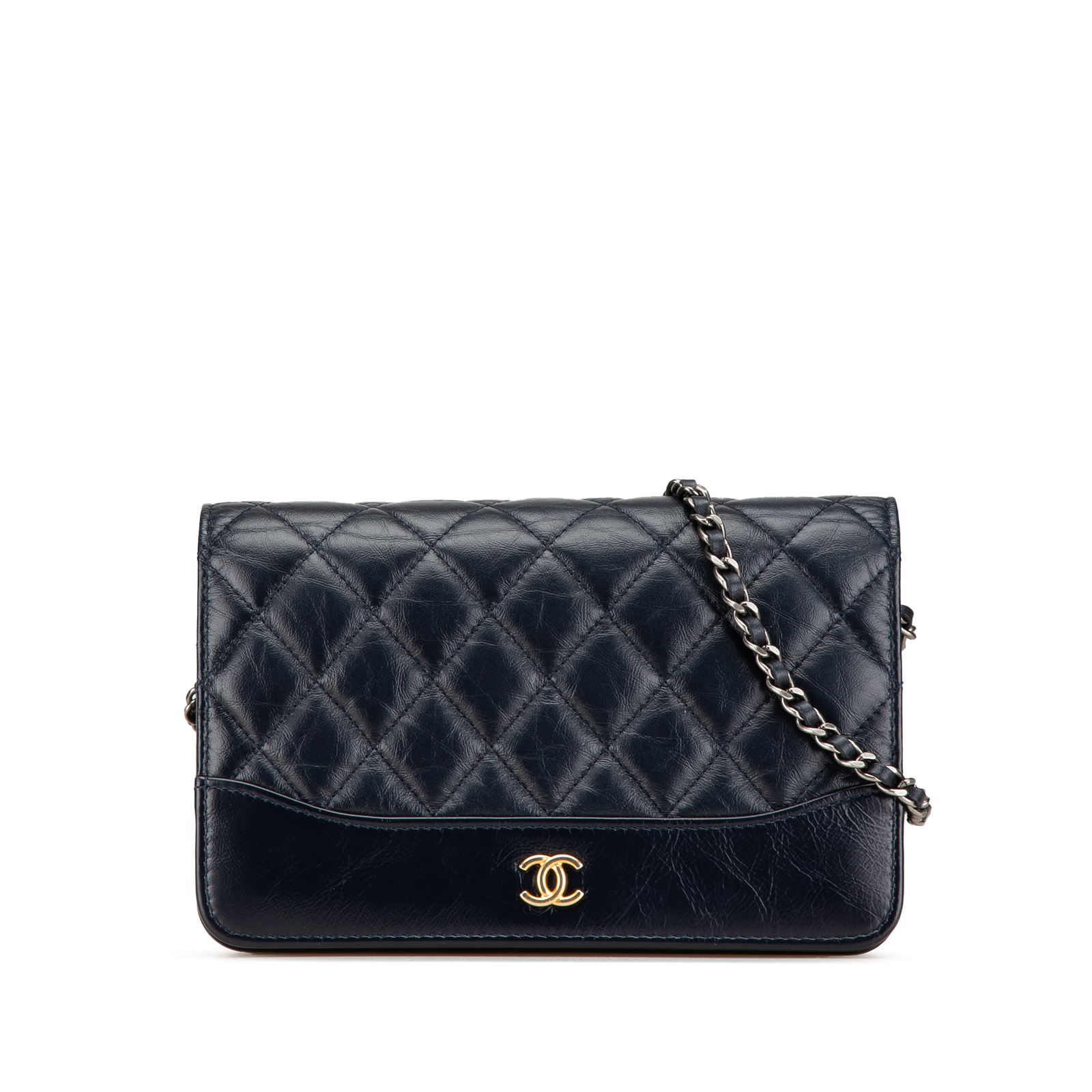 Chanel Black Quilted Aged Calfskin Gabrielle Wallet On Chain (1 of 13)