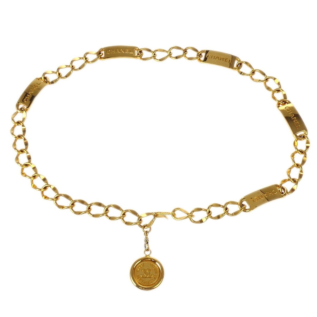 Chanel Gold-Plated Chain Belt with Medallion (1 of 4)