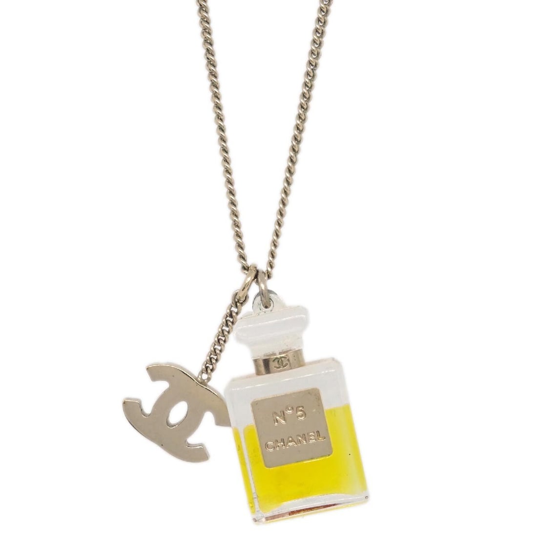 Chanel 04A Gold-Plated Chain Pendant Necklace (1 of 4)