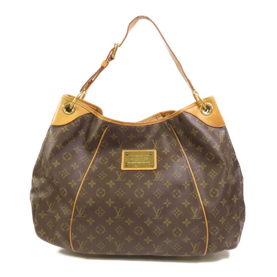 Louis Vuitton Galliera PM Brown Canvas Shoulder Bag M56382 Gold Hardware: Louis Vuitton Galliera PM Brown Canvas Shoulder Bag M56382 Gold Hardware This Louis Vuitton Galliera PM shoulder bag features the classic Monogram pattern in brown PVC coated canvas. It is accented wi