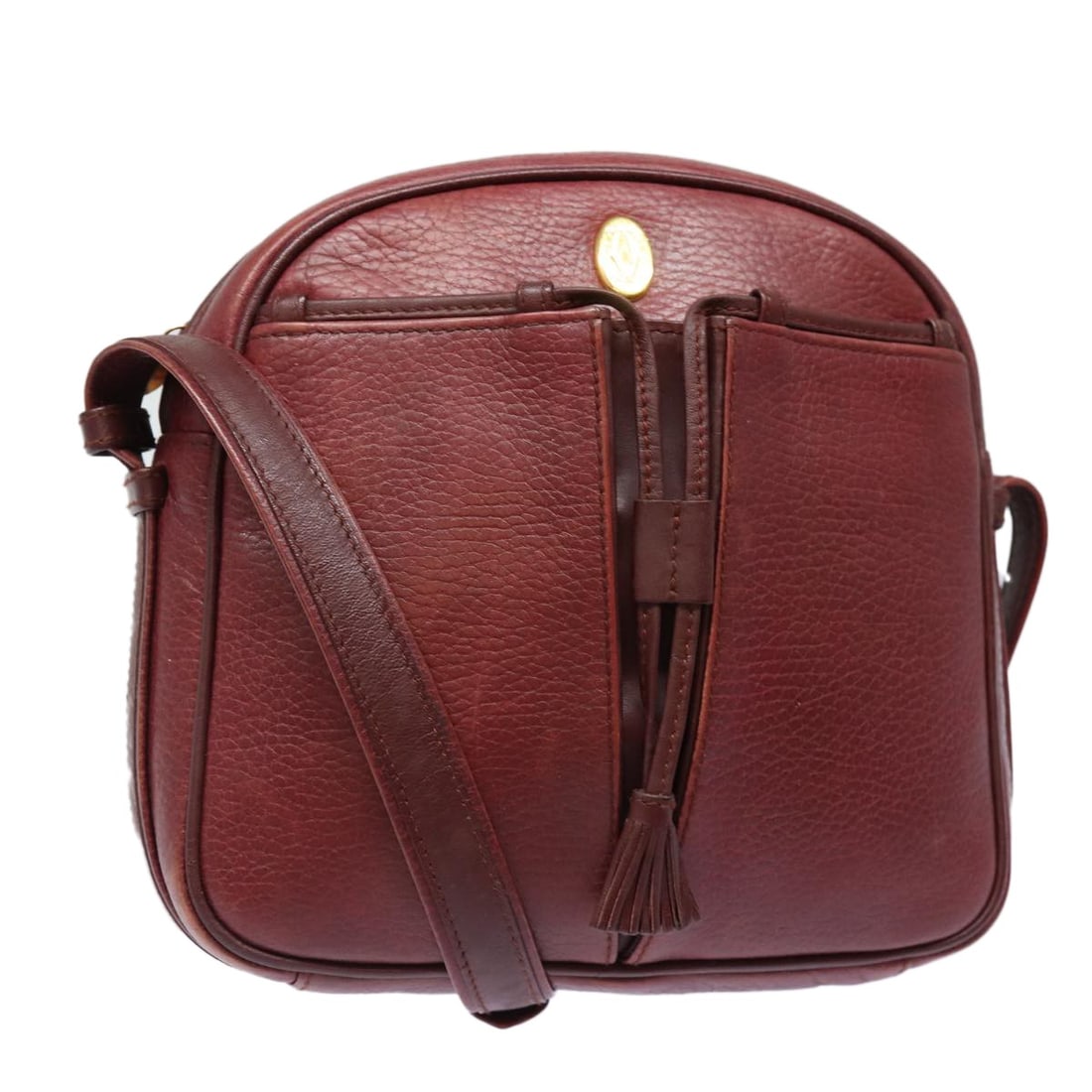 Burgundy Must de Cartier Tasseled Crossbody Shoulder Bag (1 of 1)