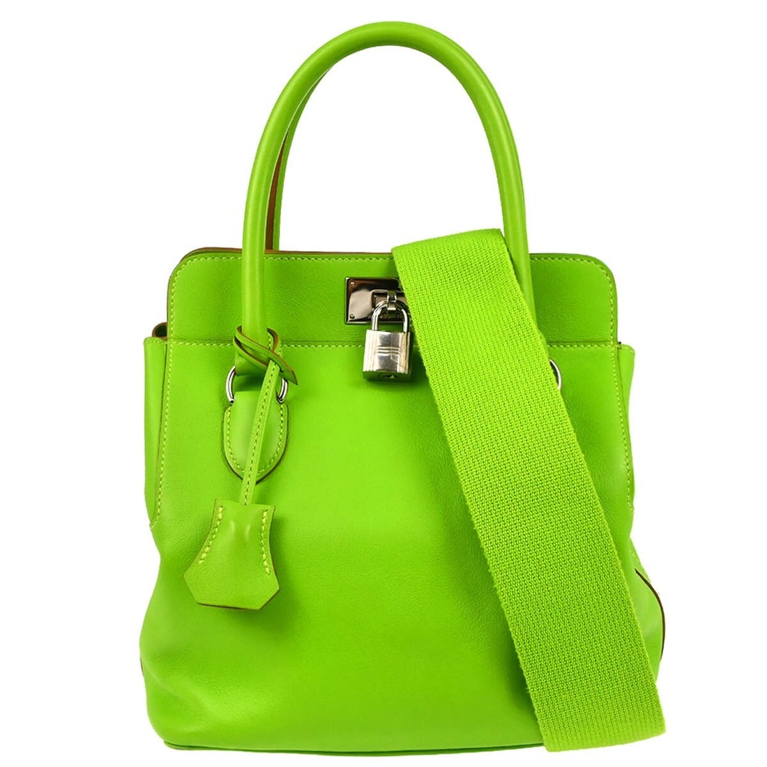 Hermes Toolbox Green Handbag (1 of 1)