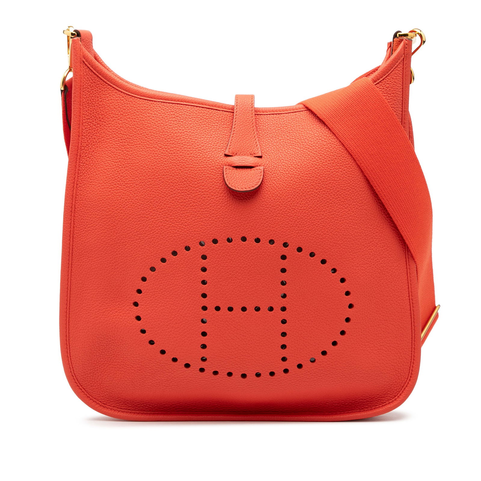 Hermes Evelyne III 29 Clemence Leather Shoulder Bag in Capucine Orange (1 of 7)